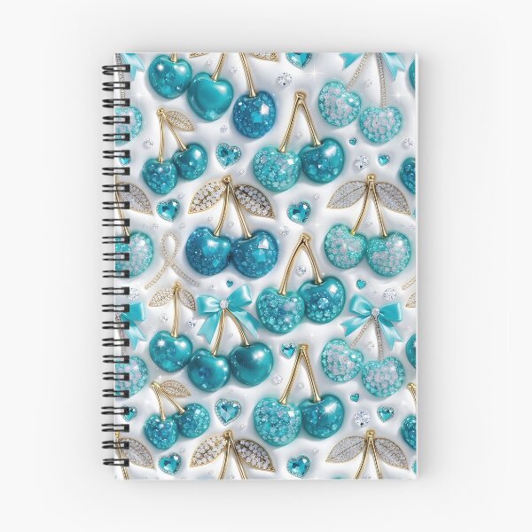 Item preview, Puffy Turquoise Cherries 3D Glam Bling Aesthetic designed and sold by Andr0meda.
