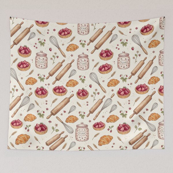 Item preview, Cozy Cottagecore Baking Pastry Seamless Pattern designed and sold by wallpapersarts.