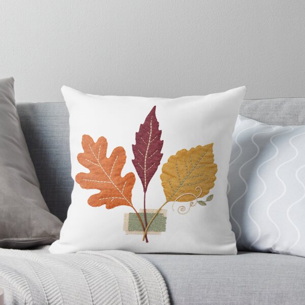 Item preview, Stitched Fabric Autumn Leaves Cottagecore Fall Art designed and sold by abdelski.