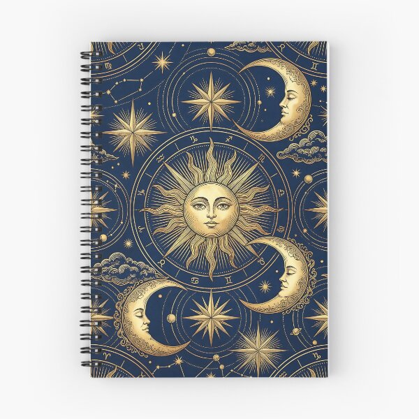 Item preview, Vintage Astrological Celestial Sun Moon Pattern designed and sold by wallpapersarts.