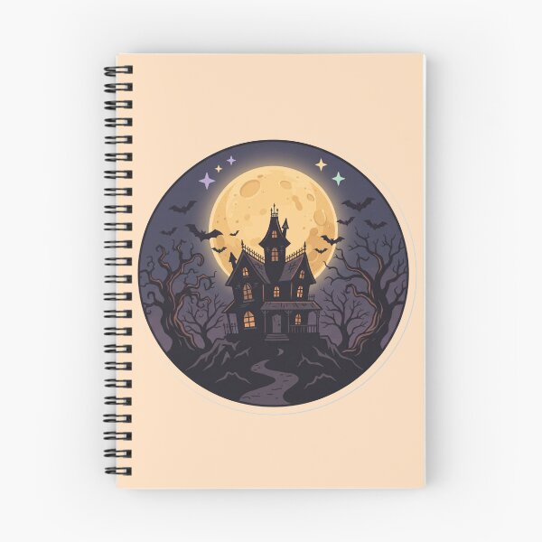 Item preview, Spooky Haunted House on Hill Full Moon Halloween Art designed and sold by Fine-Arts-Lab.