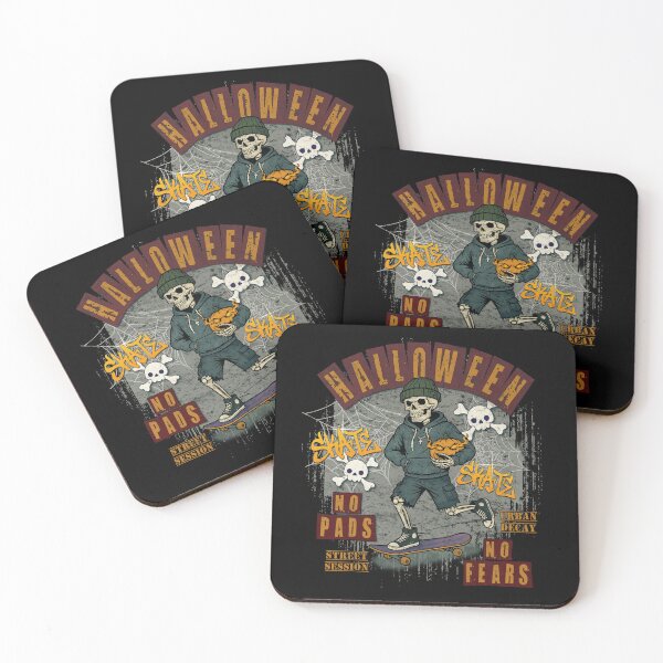 Item preview, Halloween Skeleton Skateboarder - No Pads No Fea designed and sold by RonnyMilleo.