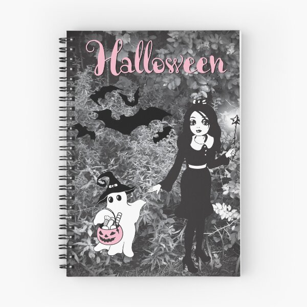 Item preview, Spooky Halloween Night Fairy Doll & Cute Boo Ghost in Forest designed and sold by cremedecolor.
