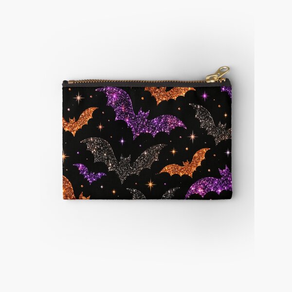 Item preview, Glitter Bats Halloween Pattern Purple Orange Sparkling Stars designed and sold by Meandmyshop.