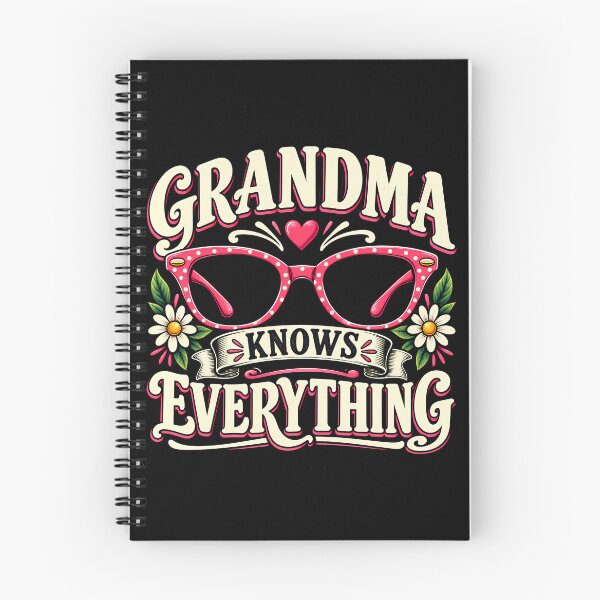 Item preview, Grandma Knows Everything Funny Retro Grandmother Pink Polka Dot Glasses Daisies designed and sold by Photo-Sphere101.