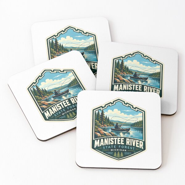 Item preview, Manistee River State Forest Michigan Fishing Outdoor Enthusiast Angler designed and sold by kristyparkStar3.