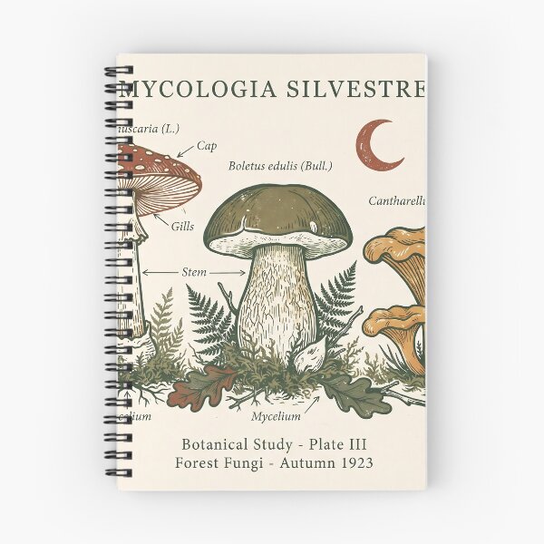 Item preview, Vintage Mycologia Silvestre Botanical Mushroom Poster Cottagecore designed and sold by julzzz03.