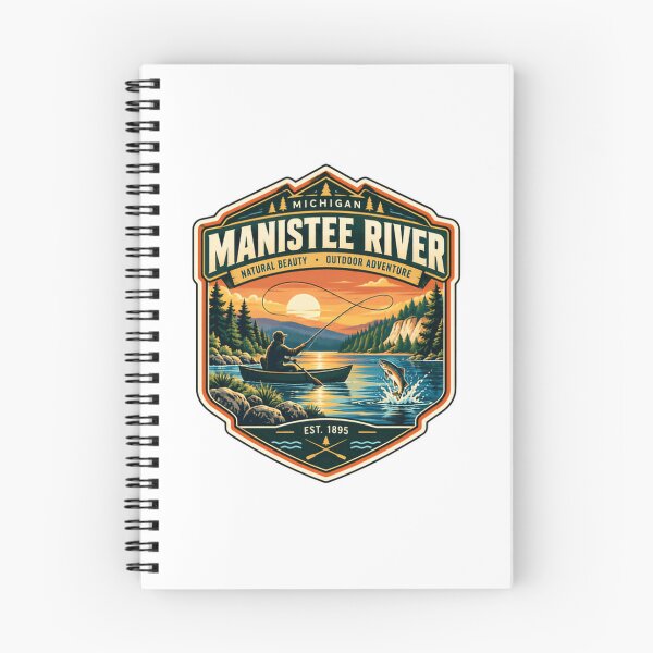 Item preview, Manistee River Michigan Fishing Outdoor Adventure Natural Beauty Est 1895 designed and sold by kristyparkStar3.