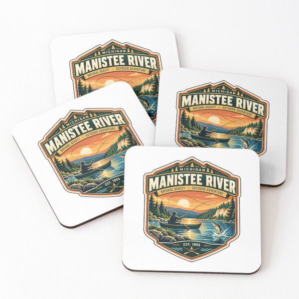 Item preview, Manistee River Michigan Fishing Outdoor Adventure Natural Beauty Est 1895 designed and sold by kristyparkStar3.