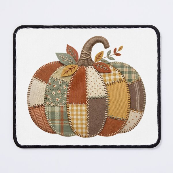 Item preview, Quilted Patchwork Pumpkin Cottagecore Autumn Art designed and sold by abdelski.