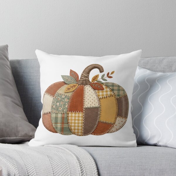 Item preview, Quilted Patchwork Pumpkin Cottagecore Autumn Art designed and sold by abdelski.
