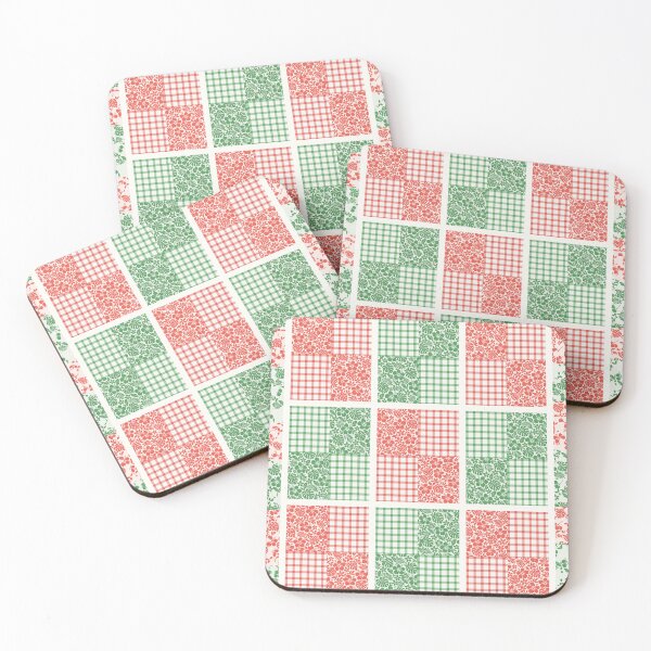 Item preview, Christmas Palaka Patchwork Quilt Red and Green designed and sold by Small Kine Prints.