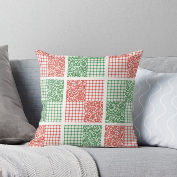 Item preview, Christmas Palaka Patchwork Quilt Red and Green designed and sold by Small Kine Prints.