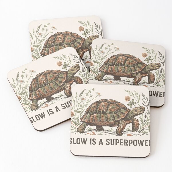 Item preview, Slow Is A Superpower Vintage Turtle Slow Living Cottagecore designed and sold by julzzz03.