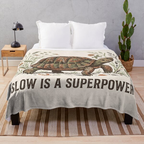 Item preview, Slow Is A Superpower Vintage Turtle Slow Living Cottagecore designed and sold by julzzz03.