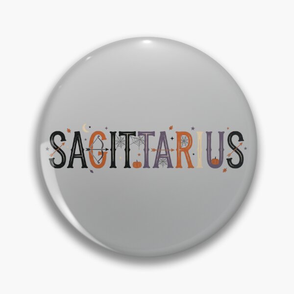 Item preview, Sagittarius Halloween Zodiac Sign Spooky Bow Arrow Retro Fall Art designed and sold by BreezifyDesignStudio.