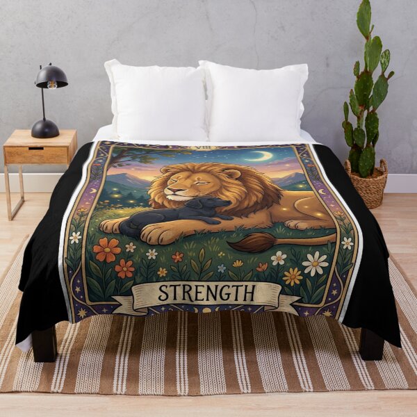 Item preview, Strength Tarot Card - Labrador Puppy & Lion designed and sold by Goodthingstree.