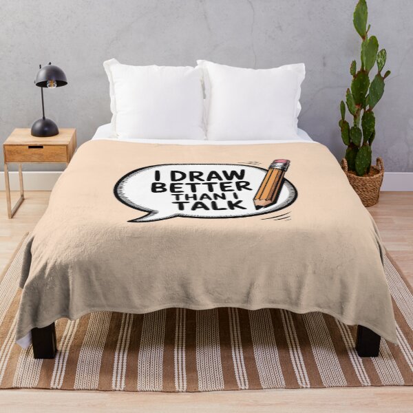 Item preview, I Draw Better Than I Talk – Funny Artist and Sketching Humor Design designed and sold by Jollys-ArtShop.