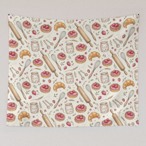 Item preview, Cozy Cottagecore Baking Pastry Seamless Pattern designed and sold by wallpapersarts.