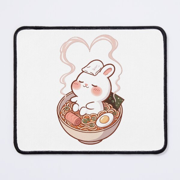 Item preview, Cute Bunny Ramen Bath - Kawaii Anime Noodle Bowl designed and sold by Driesman.
