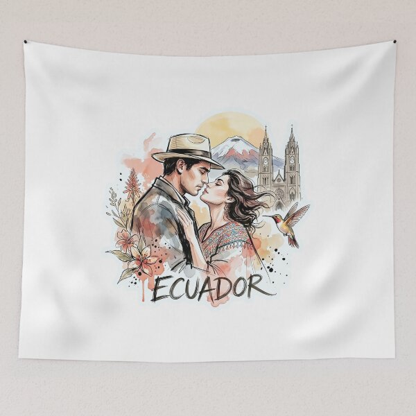 Item preview, Romantic Ecuador: Love, Andes and Watercolor designed and sold by EdwinkOne.