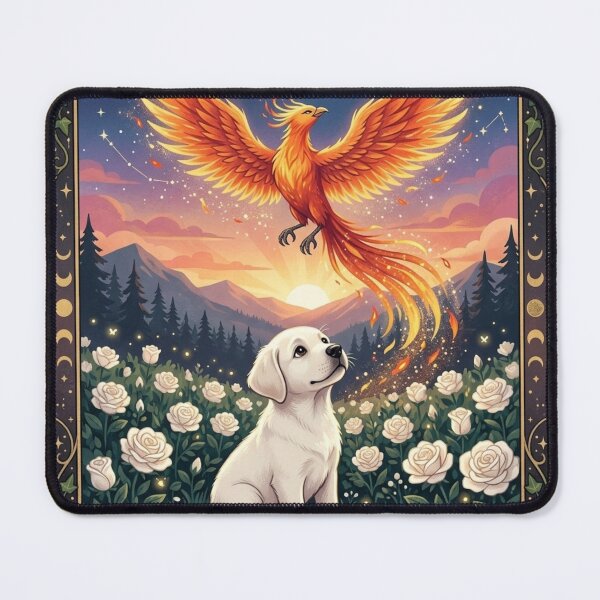 Item preview, Death Tarot Card - Labrador Retriever & Phoenix designed and sold by Goodthingstree.