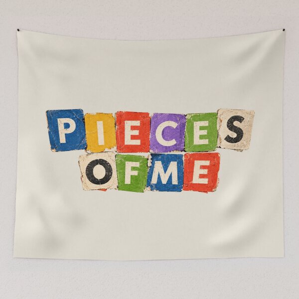 Item preview, Pieces of Me – Vintage Cutout Letter Collage Grunge Typography designed and sold by alijun.
