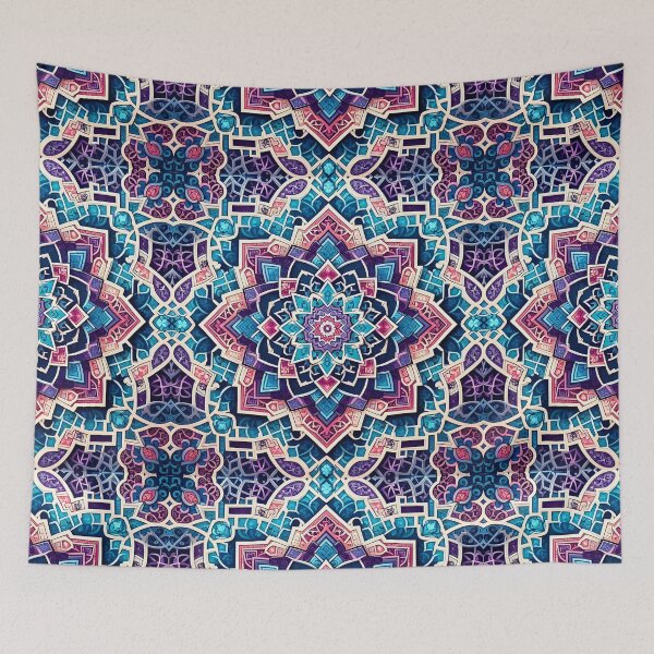 Item preview, Blue Purple Geometric Mandala designed and sold by Apex Designs.