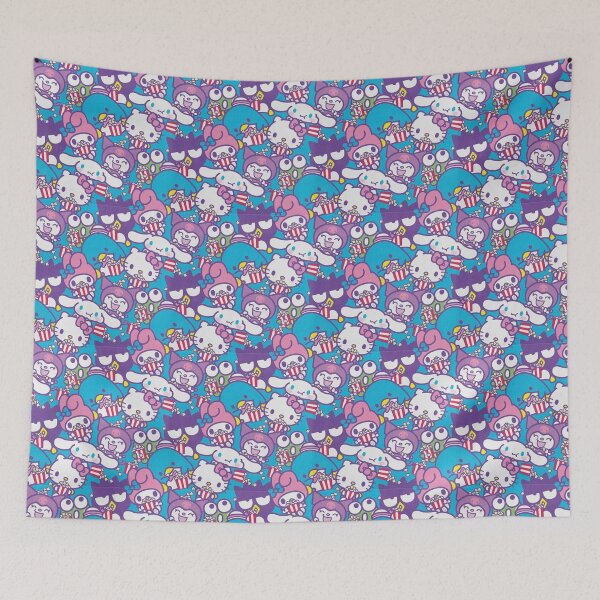 Item preview, Blue Hello Kitty and Friends Pattern designed and sold by iloveyourcupid.