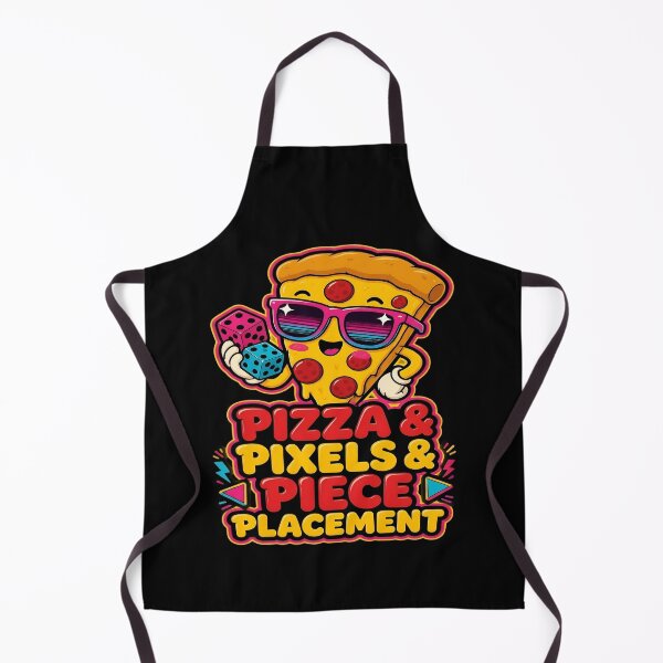 Item preview, Pizza Pixels Piece Placement Funny Retro Neon Gaming designed and sold by PozivoPlus.
