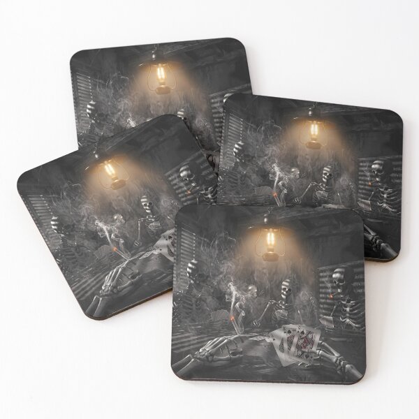 Item preview, Dead Man's Hand - Skeleton Poker Night Noir Art designed and sold by TeeBeeDesigns.