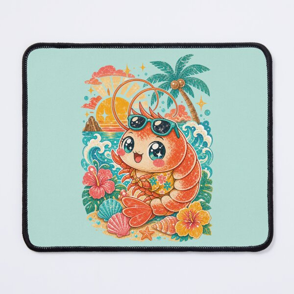 Item preview, Retro Tropical Shrimp Beach Babe designed and sold by Rosie's Wildflower Boutique.