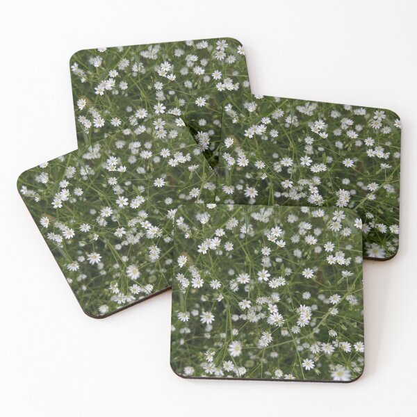 Item preview, Delicate Tiny White Wildflowers Field Pattern designed and sold by LenaRus.