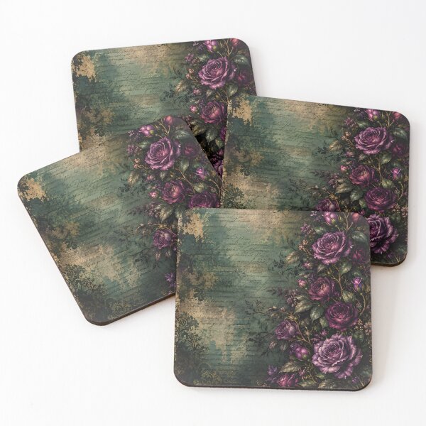 Item preview, Gothic Purple Rose Garden | Dark Academia Victorian Botanical designed and sold by LunarRavenWolf.