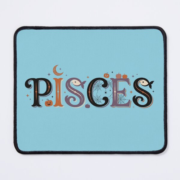 Item preview, Pisces Halloween Zodiac Sign Spooky Dual Fish Retro Fall Art designed and sold by BreezifyDesignStudio.