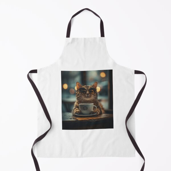 Item preview, Cat drinking latte designed and sold by GoFish691.