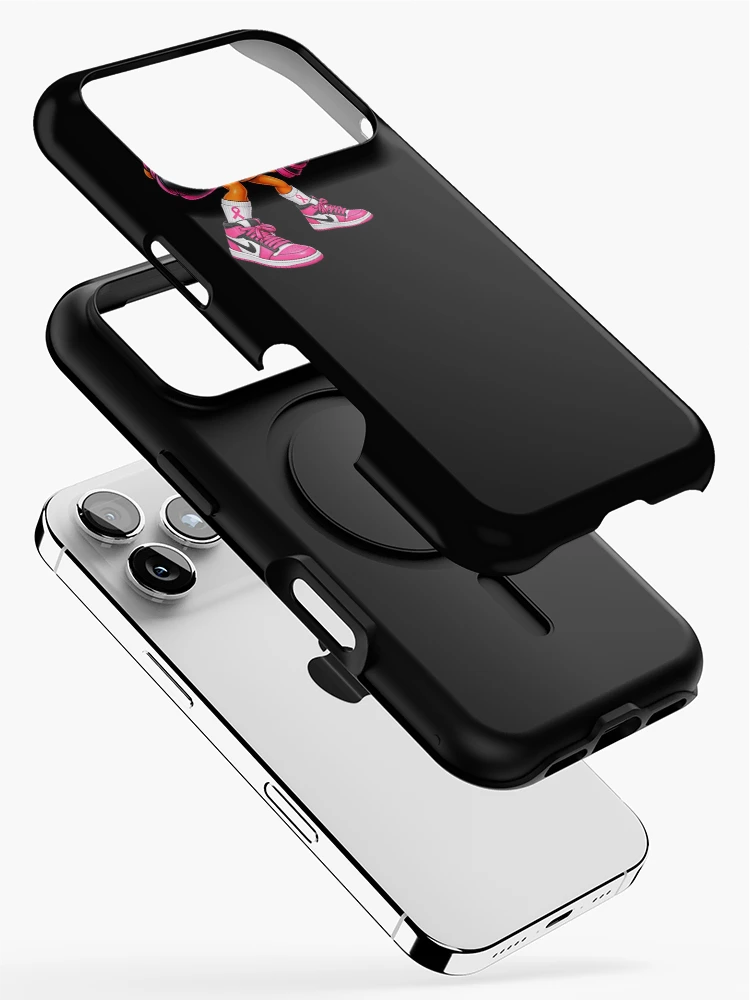 Thumbnail 2 of 4, iPhone Case, Pink Ribbon Basketball Boxer designed and sold by ROUX-ART.