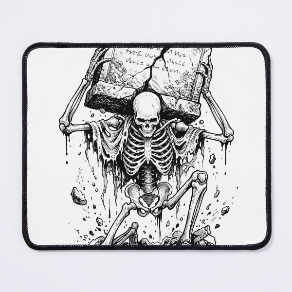 Item preview, Skeleton Bursts from the Ground Beneath a Split Tombstone designed and sold by MisteryDesigner.