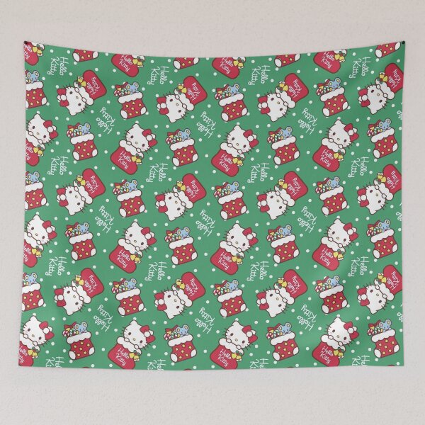 Item preview, Hello Kitty Green Christmas Pattern designed and sold by iloveyourcupid.