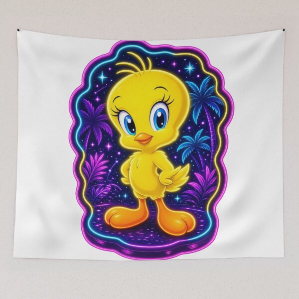 Item preview, Tweety Bird Neon Tropical Paradise Glow designed and sold by ExploreAura Studio.