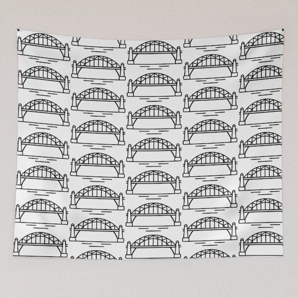 Item preview, Vintage Gothic Stone Bridge Line Art Sketch designed and sold by BetweenForms.