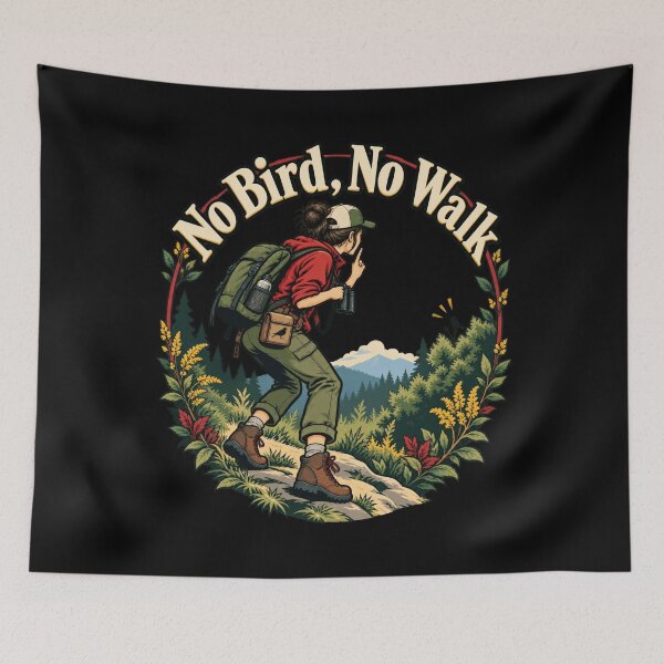 Item preview, Shh Rare Warbler In The Bushes Funny Birdwatching Fan designed and sold by Felinefinesse.