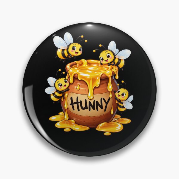 Item preview, Hunny Cute Bee Honey Pot designed and sold by ROUX-ART.