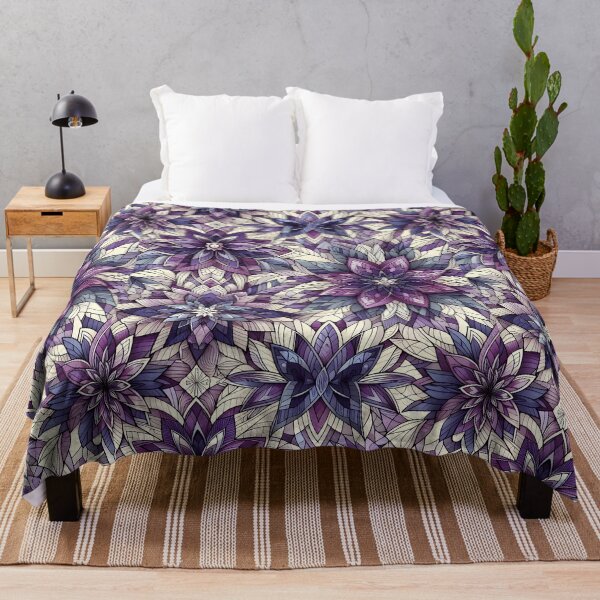 Item preview, Purple Geometric Floral Pattern designed and sold by Apex Designs.