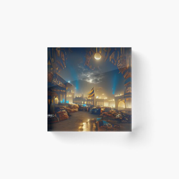 Item preview, Bazaar of Babylon – Fantasy Night Market Cityscape designed and sold by insanitysaint05.