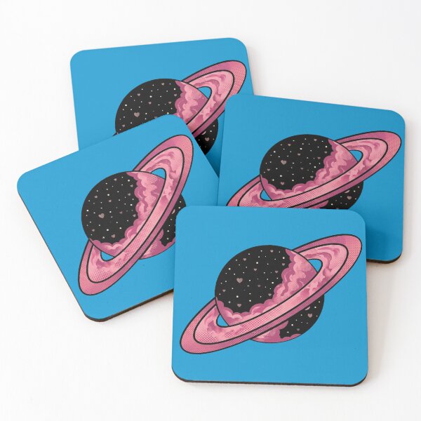 Item preview, Cosmic Luv Saturn Eclipse Retro Art designed and sold by kanjxtan.