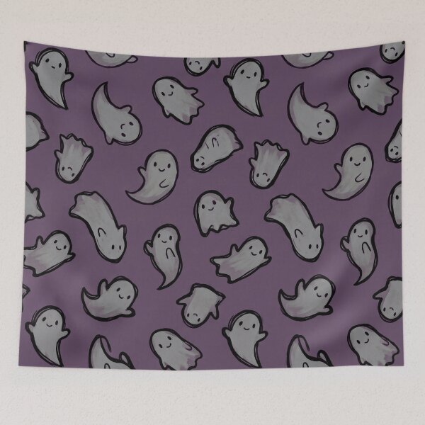 Item preview, Cute Spooky Ghost Halloween Pattern designed and sold by LyssasMindArt.