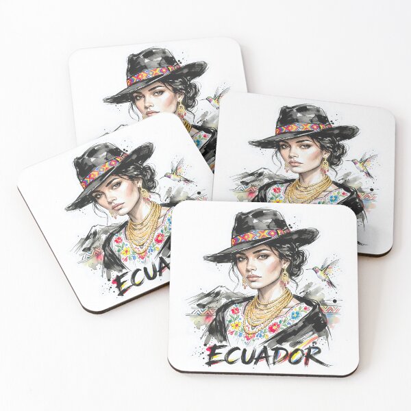 Item preview, Ecuadorian Woman: Andean Art and Hummingbird designed and sold by EdwinkOne.