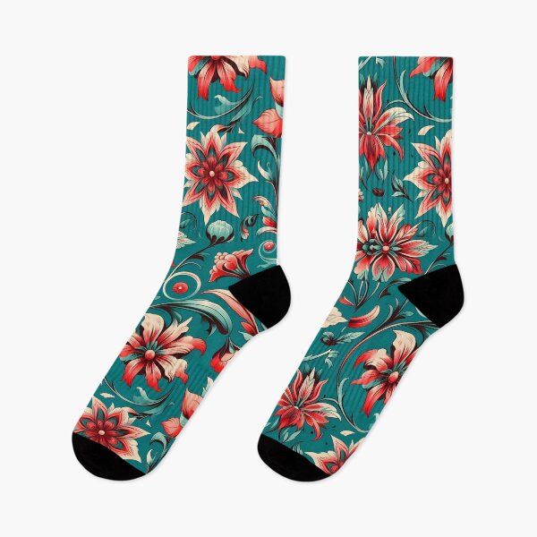 Item preview, Coral Red Floral Pattern designed and sold by Apex Designs.