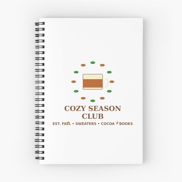 Item preview, Cozy Season Club Fall Sweater Cocoa T-Shirt designed and sold by Paws & Pine Studio.